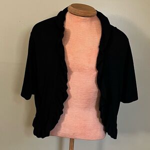 Dressbarn Black Ruffled Women's Shrug